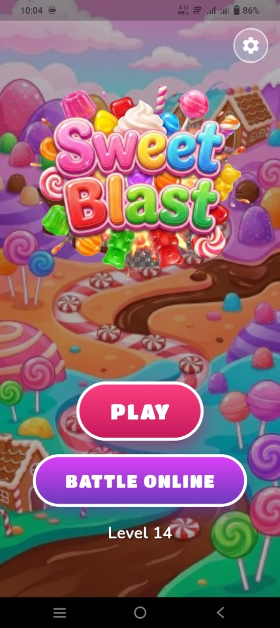 Sweet Blast start screen
